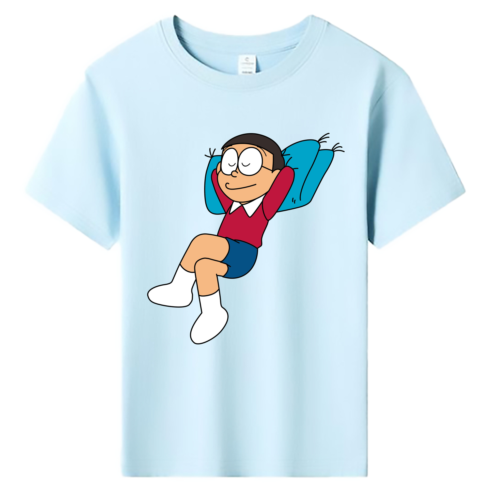 （画像用） ドラえもん 野比 のび太 Doraemon Nobita Nobi 綿100％キッズTシャツ（フロントプリント）